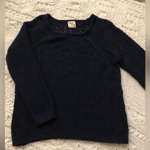 Knitted Sweater - Navy Blue